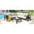 4 Pieces Outdoor Acacia Wood Sofa Set, Woven Mesh Armrests, L-Shaped Patio Furniture Sofa Set With Coffee Table, Outdoor Conversation Set With Beige Cushions And Side Table