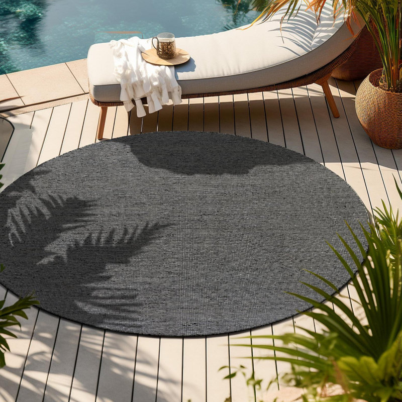 Tapis d'extérieur Jill Zarin Palm Spring, Rond 3 pi 3 po