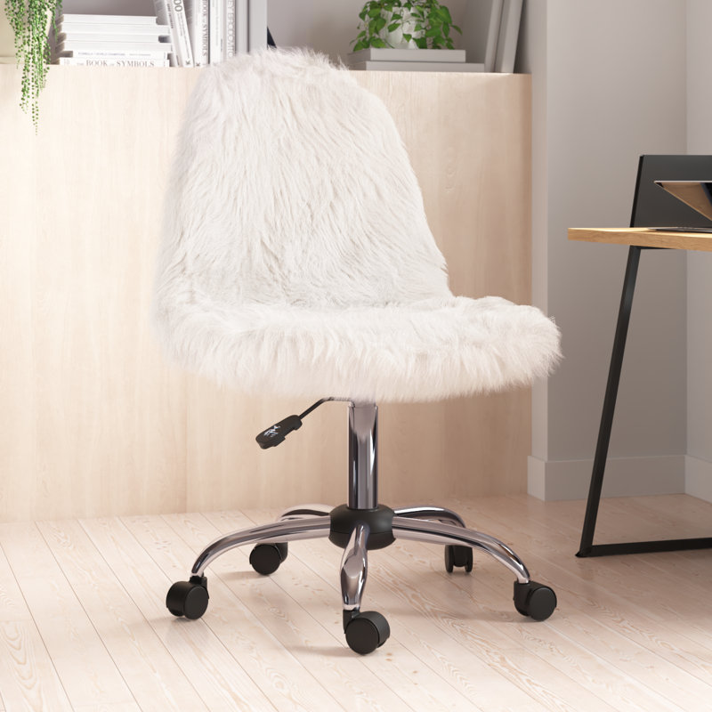 Chaise de bureau Sudhir, Blanc