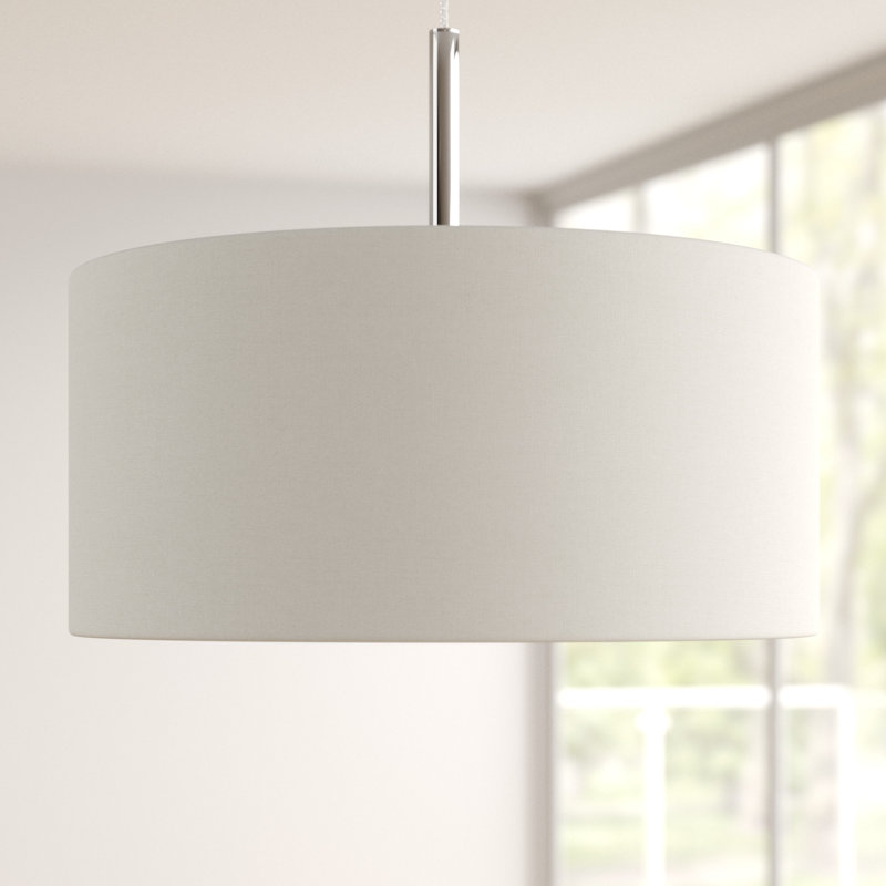 Desiree 3 - Light Drum Pendant, White