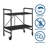 COSCO Indoor/Outdoor Folding Serving Cart with Wheels-1878498184