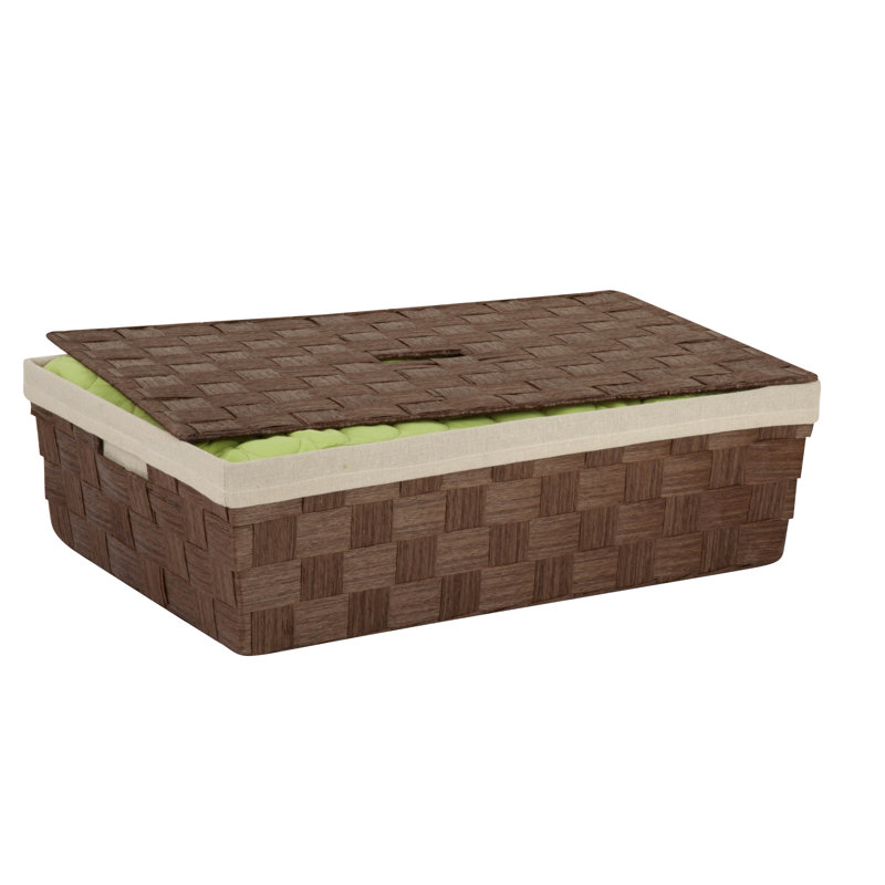 Rangement sous le lit avec couvercle, Brun