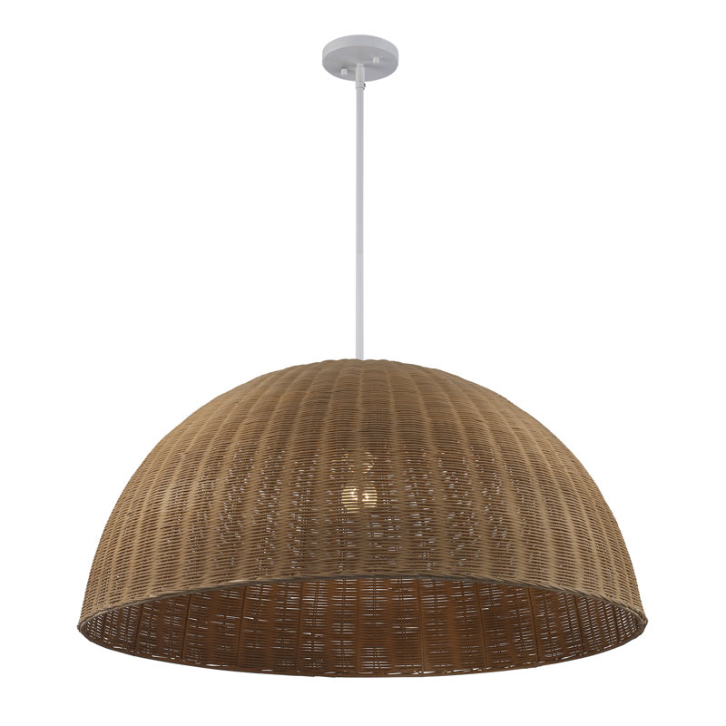 Luminaire suspendu tissé 1 lumière Pippa, H 51,26 po x l 33,46 po x P 33,46 po