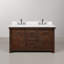 Meuble-lavabo de 60 po en terre de Sienne rustique avec robinet Aberdeen-83920575
