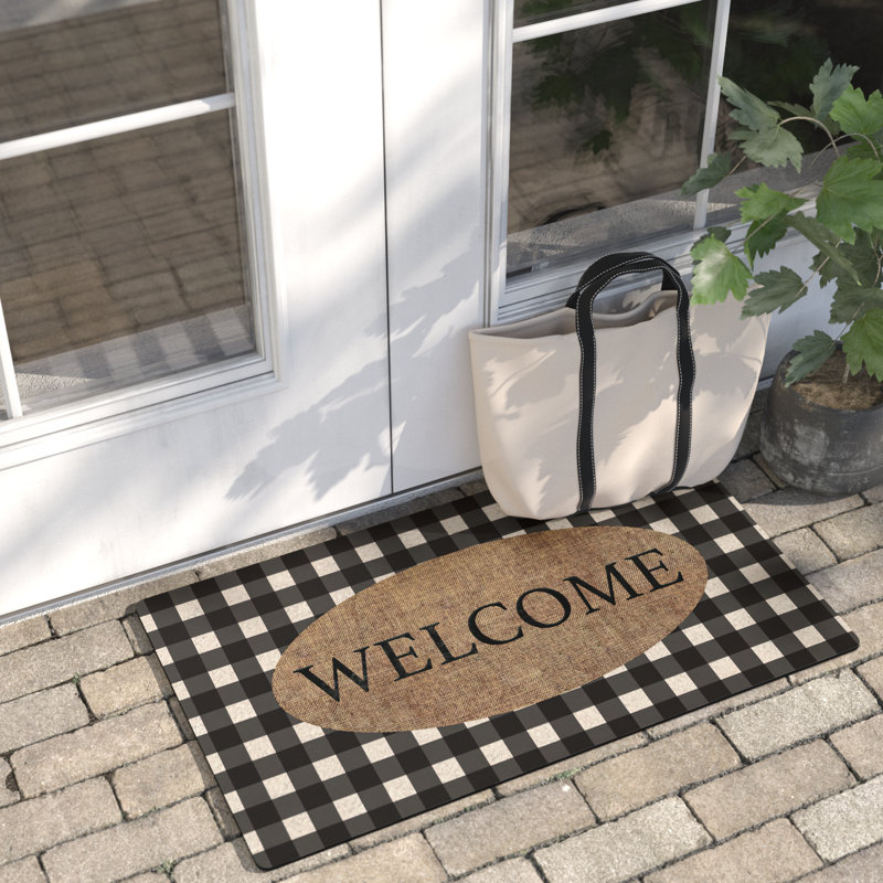 Tapis d'extérieur Malcom Buffalo Check Welcome