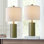 Lampe de chevet moderne en céramique 20,25 "pour décor de chambre à coucher, lampe de table de ferme, salon, bureau, dortoir