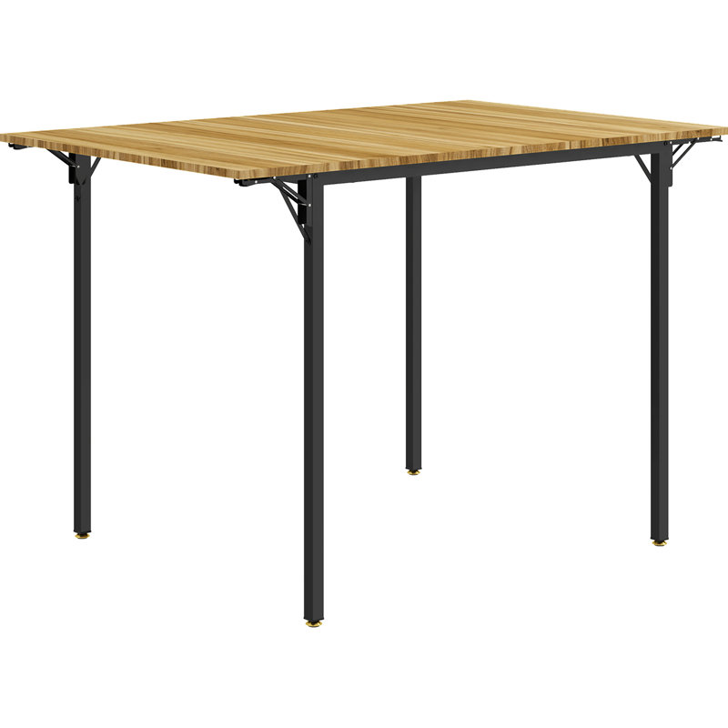 Industrial Kitchen Table, Walnut Space Saving Drop Leaf Folding For 2 - 4 Usage 4,