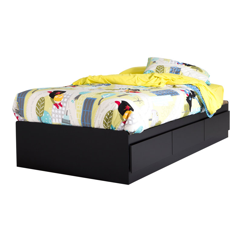 Fusion Kids Twin with Drawers, Black