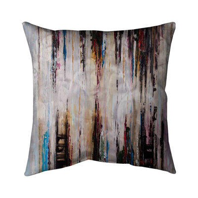 Abstract runny paint - 16"x16" Throw pillow - Poly twill - Print on demand