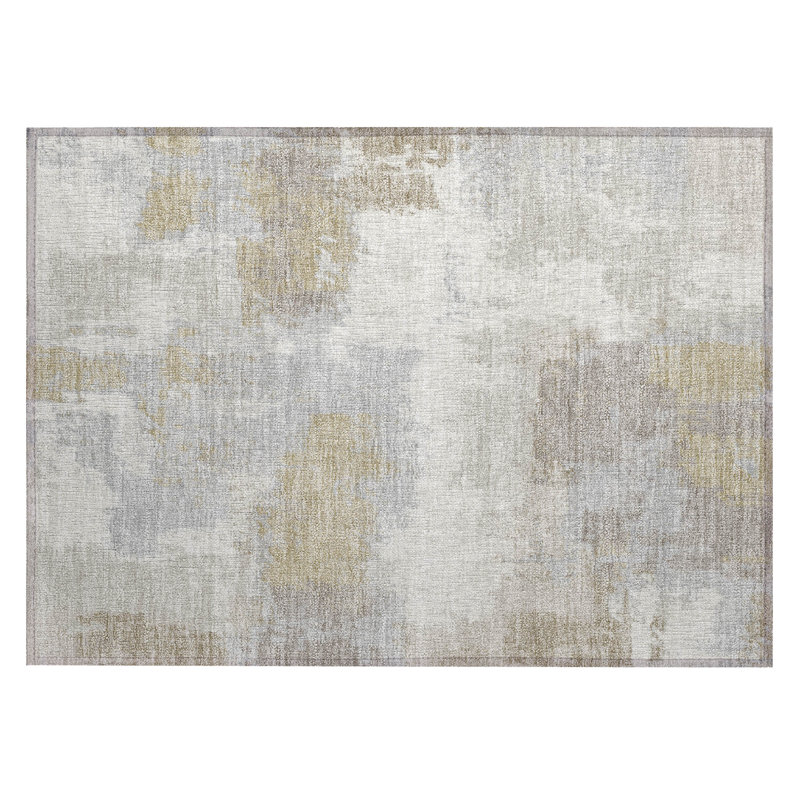 Machine Washable Indoor/Outdoor Chantille ACN2913 Modern Rug, 1'8" x 2'6", Ivory