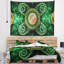 Tapisserie abstract green psychédélique relaxing art-28495635