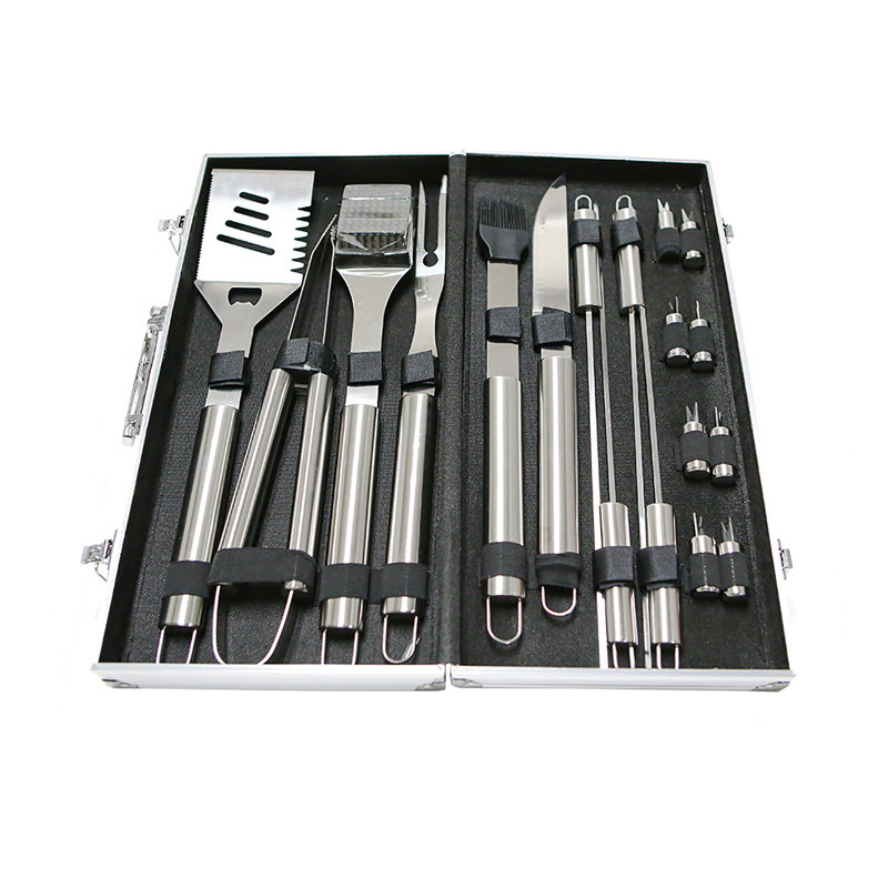 Deluxe Stainless Steel BBQ Tool Set with Storage Case