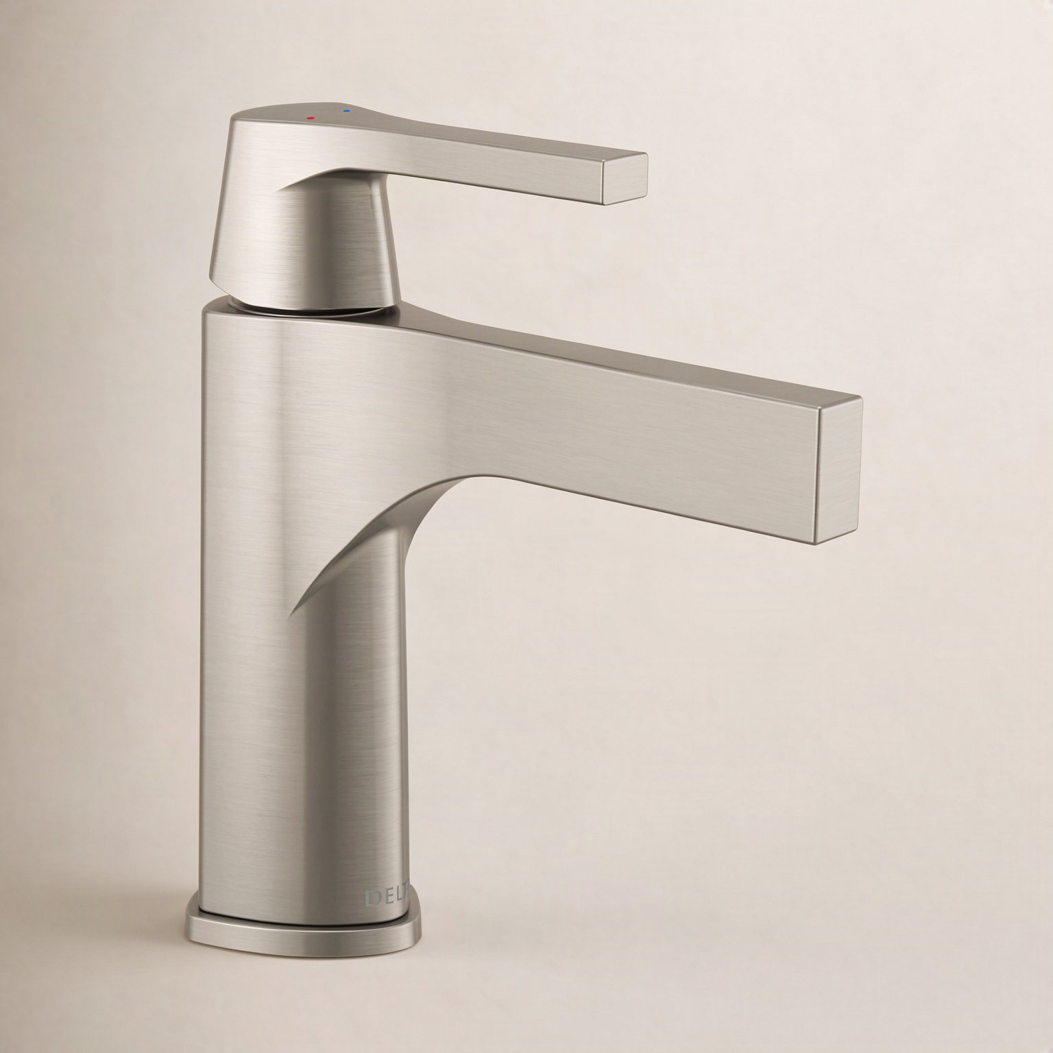 Zura Single-Hole Bathroom Faucet with Drain, Stainless