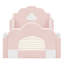 Lit pour enfant Nimbus Twin en bois massif, modèle Cloud, avec revêtement en bouclette et barrières de sécurité pleine hauteur-135444824