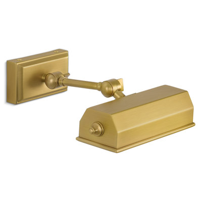 8'' Dimmable Brass Wall Sconce 360° Rotatable Picture Light