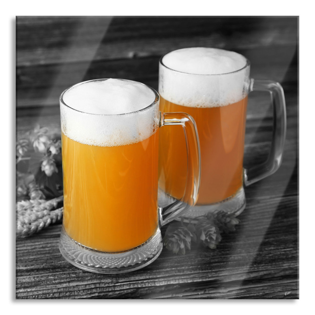 Ungerahmtes Foto auf Glas "Glas Weißbier"