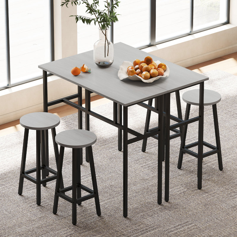 Coatesville 4 - Person Dining Set, Grey, Grey
