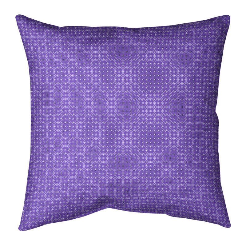 Housse de coussin Katelyn Elizabeth, 20 po x 20 po, Pas de bourre, Mauve / Blanc