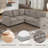 81" L-Shaped Upholstered Chenille Pull Out Sofa Bed Sectional with Underseat Storage & USB Ports-1733727129