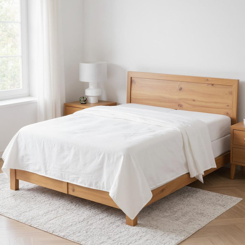 Drap-housse ivoire en lin