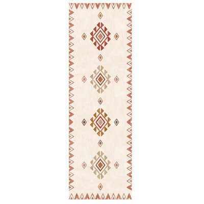 Brown Beige Moroccan Polyester Soft Touch Machine Woven Decorative Area Rug
