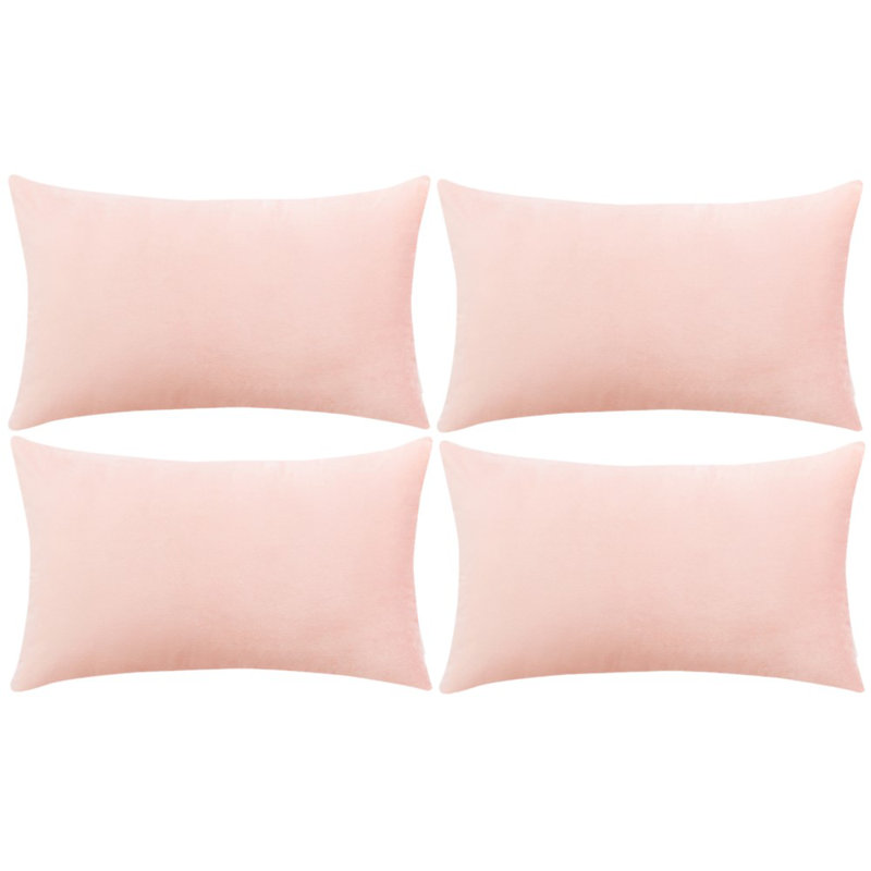 Velvet Reversible Throw Pillow, Pink