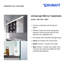 Surface Mount or Recessed Frameless 2 Door Medicine Cabinet with LED Lighting-71415181