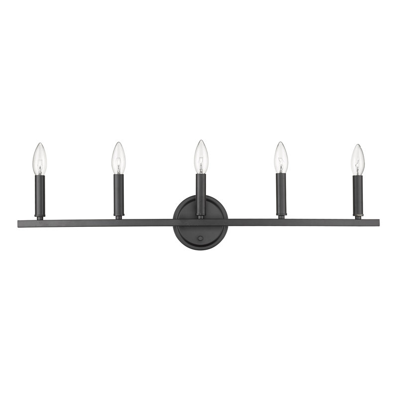 Sawyer 5 - Light Dimmable Vanity Light, Matte Black
