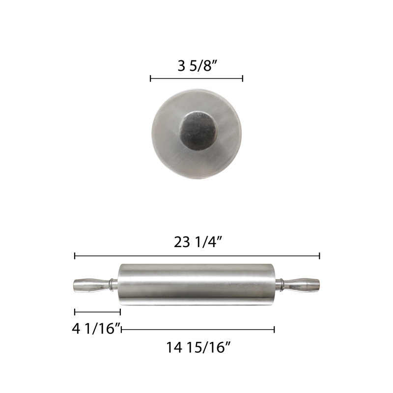 Thunder Group Inc. Aluminum Rolling Pin, 15" L x 3.5" W
