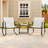 3 Piece Outdoor Patio Set with PVC-coated polyester Rocking Chairs and Solid Wood Armrests-684377485