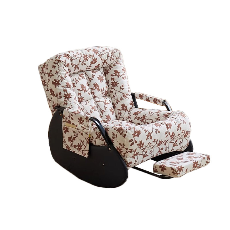 Chaise berçante ergonomique avec sac de rangement, Noir / blanc