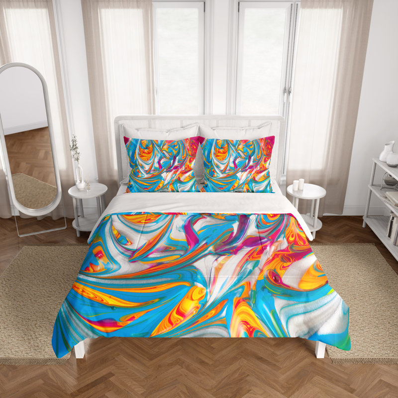 Abstract Duvet Cover, King Duvet Cover + 2 King Shams
