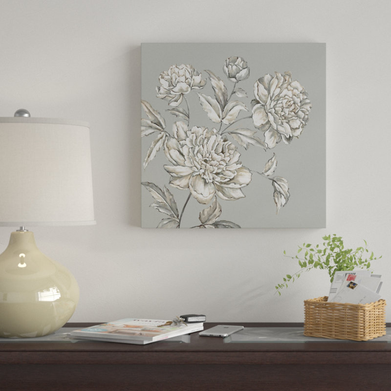 « botanique i », impression sur toile, H 26 po x l 26 po x P 1,5 po, Pas de tapis, Toile tendue