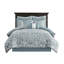 / Argent très grand lit - Médaillon élégant, lavable à la machine, 2 taies décoratives et coussins décoratifs, édredon 8 pièces, utilisation à l'année, coussins de broderie, lavable