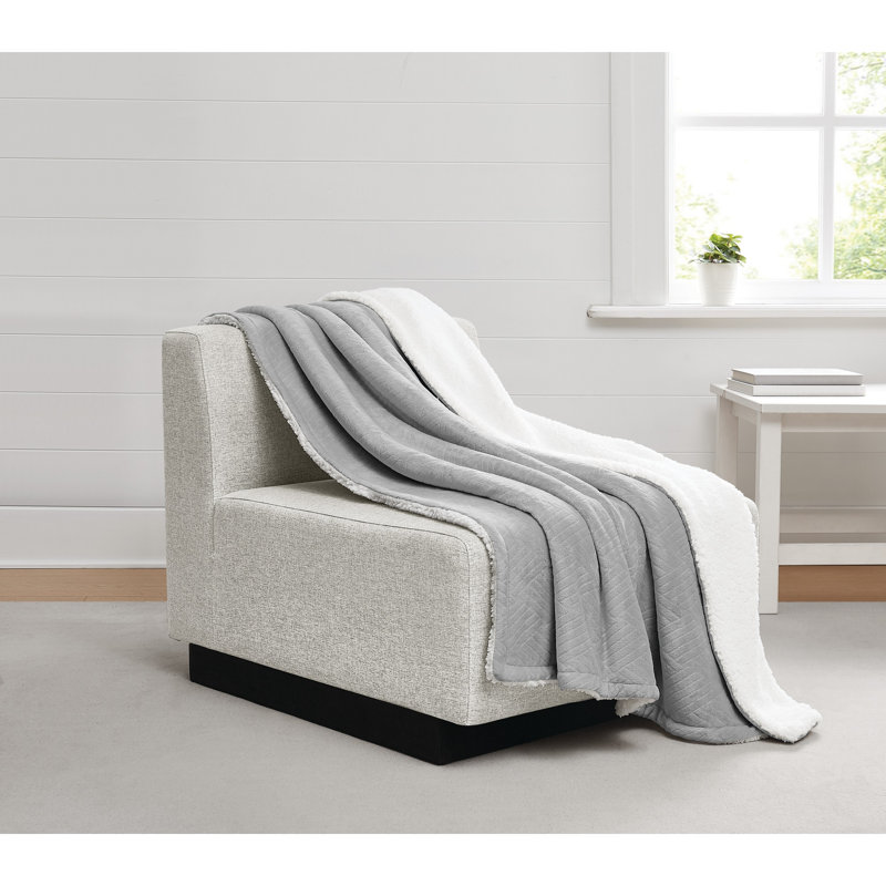 Couverture en fausse fourrure véritablement douce, Simple extra long, Gris