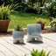 Sagebrook Home Knobby Footed Planters, Blue/White, 2-Pieces