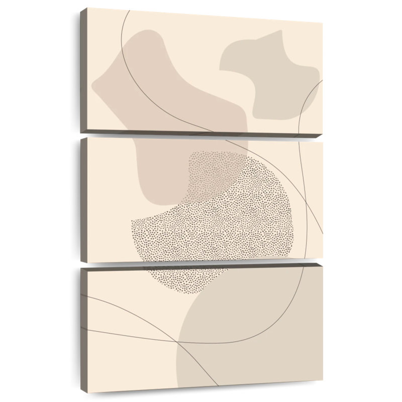 Avery Mid-Century brun abstrait II, H 74 po x l 48 po