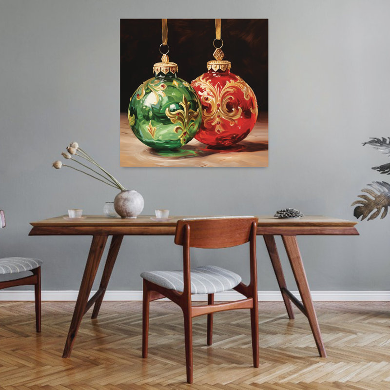 Fêtes des trésors, art mural élégant et abstrait traditionnel, 32" H x 32" W