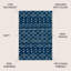 Tapis bleu marine / crème Keenon Beni Souk-755913457