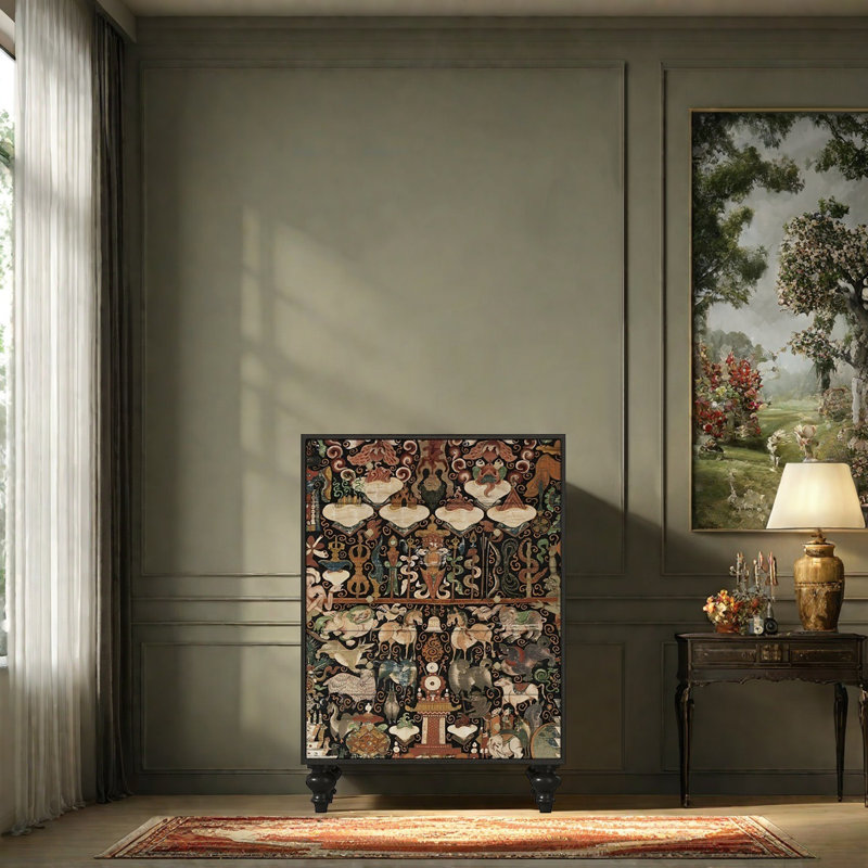Armoire décorative française de style Wabi-sabi