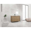 Meuble-lavabo autoportant avec lavabo en résine et 2 portes d'armoire à fermeture en douceur