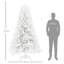 Arbre de Noël artificiel de 7,5 pi de hauteur, arbre de Noël non éclairé avec 1346 pointes de branches, ouverture automatique, base en acier, décoration des Fêtes pour bureau personnel, blanc-1014794456