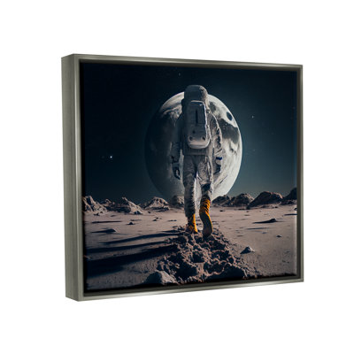 " Man On Moon Outer Space Astronaut " by CyberGeek Design