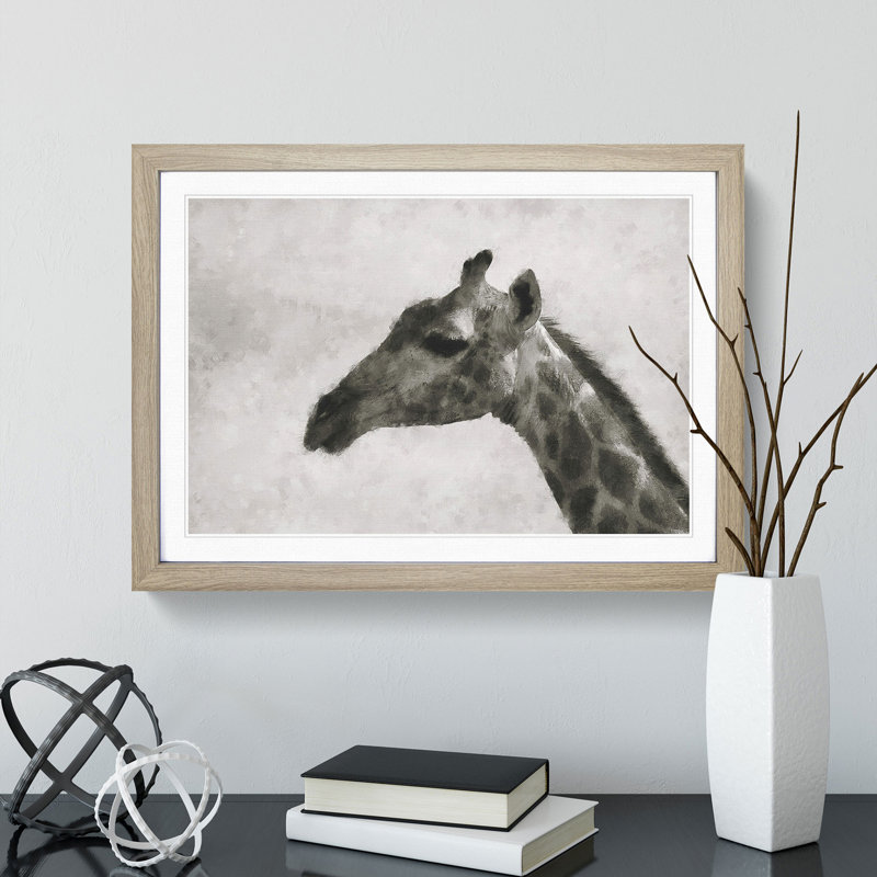 Giraffe Vol.4 - Framed Print, Oak Framed, 36cm H x 48cm W x 2cm D