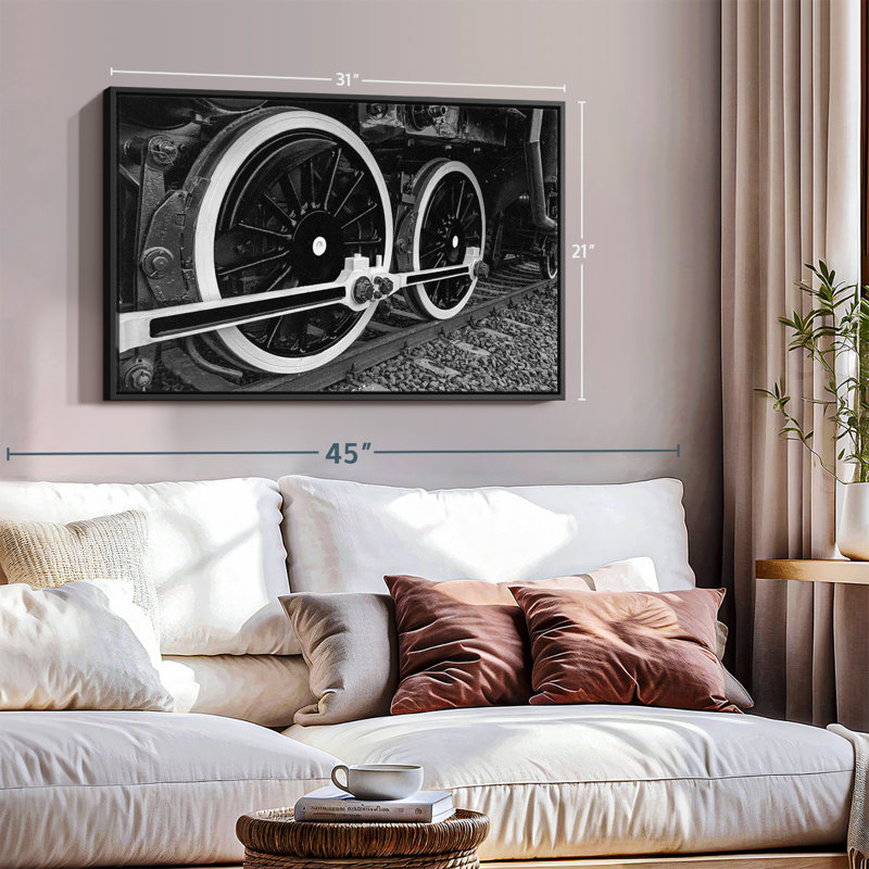 " Train Wheels Wall Art ", 21" H x 31" W