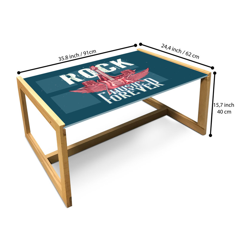 Janat Sled Coffee Table, 40cm H x 91cm W x 62cm D