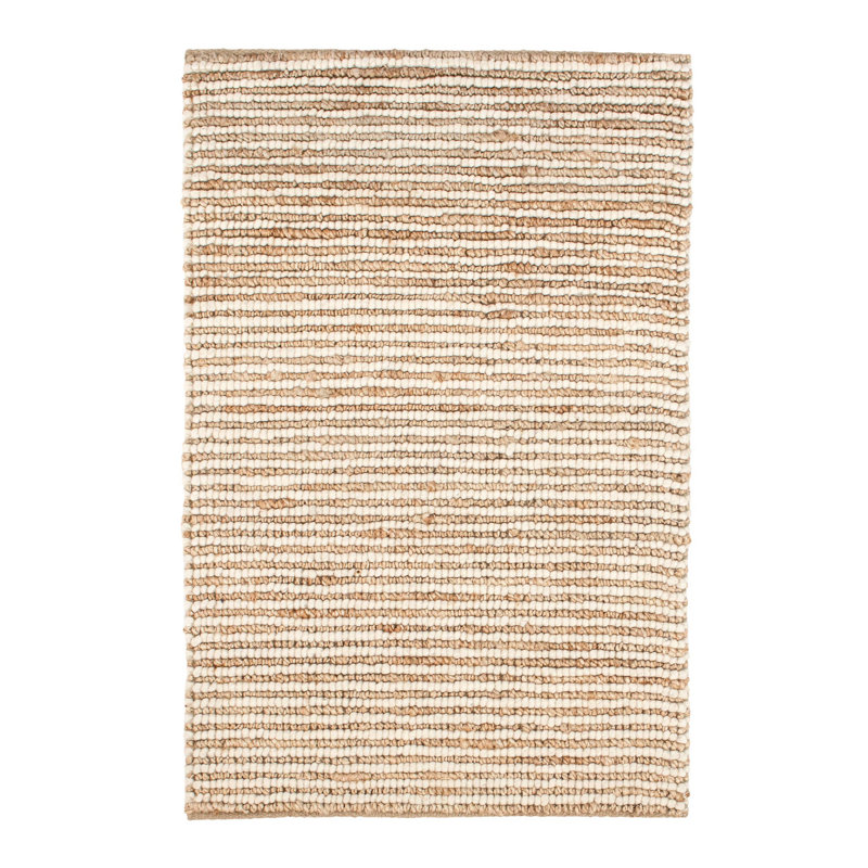 Twiggy Natural Handwoven Wool/Jute Rug, Rectangle 2' x 3'