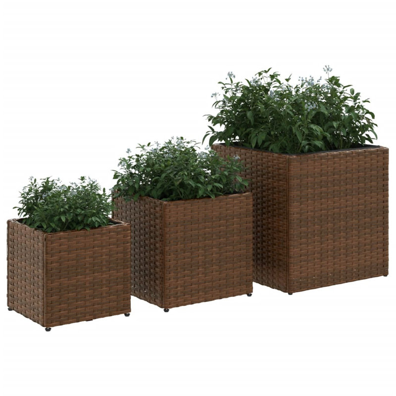 Andreita Metal Elevated Planter, Brown