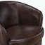Fauteuil demi-tonneau pivotant en cuir à grain supérieur - bronze - sans assemblage-1714224947