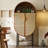 33.46"Simple brown solid wood storage wine cabinet
